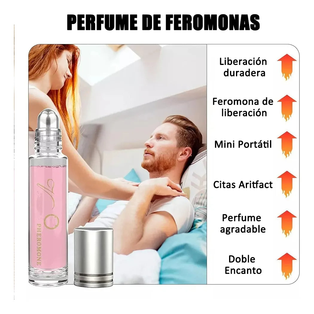 Glamour Roll-On para hombres y mujeres Perfume de feromonas fresco y natural de larga duración 10 ml