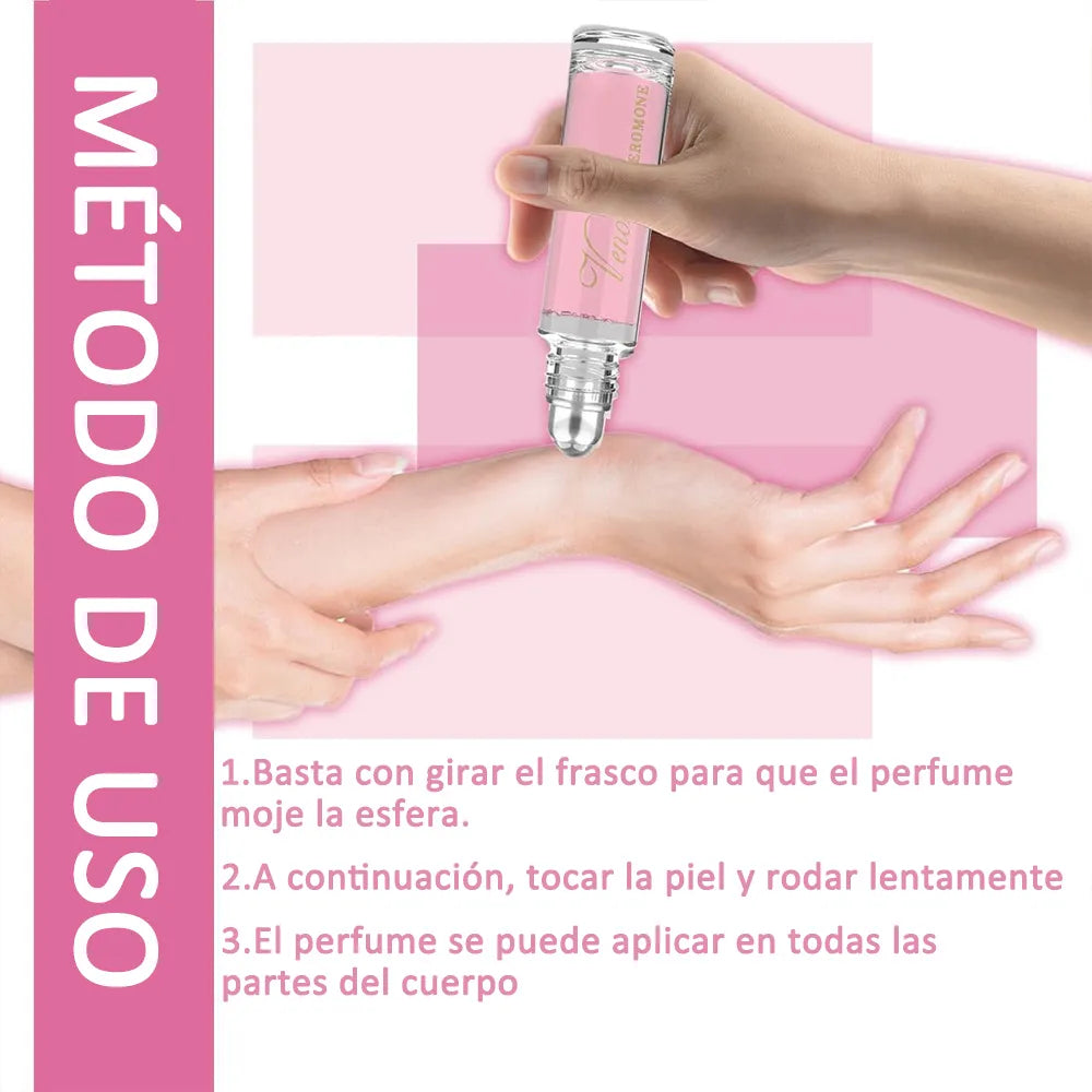 Glamour Roll-On para hombres y mujeres Perfume de feromonas fresco y natural de larga duración 10 ml