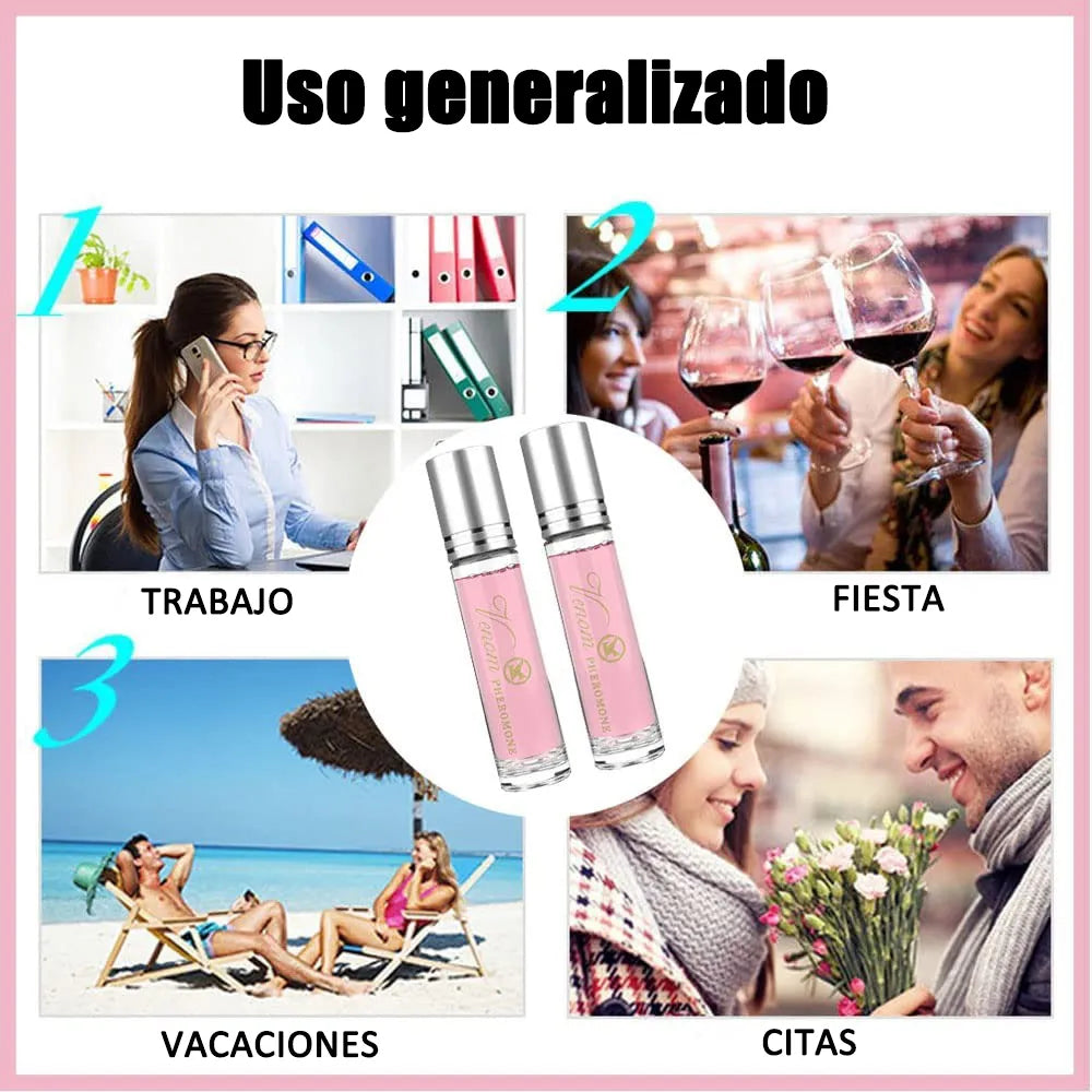 Glamour Roll-On para hombres y mujeres Perfume de feromonas fresco y natural de larga duración 10 ml