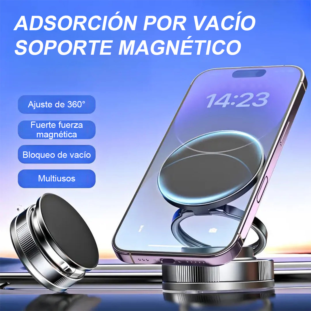 Soporte Magnético para Teléfono con Succión al Vacío y Ajuste de 360°