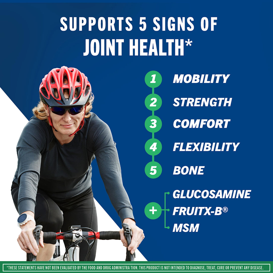 Advanced Glucosamine Chondroitin MSM Joint Support Supplement, Supports Mobility Comfort Strength Flexibility & Bone - 120 Tablets (40 servings)*